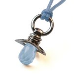 Mikado pendentif dummy topaze bleue - argent massif Mikado pendentif dummy topaze bleue - argent massif