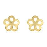 Mon premier bijou boucles d?oreilles fleurs ajoures - vis - or jaune 9ct