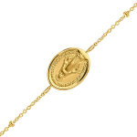 Mon premier bijou bracelet boules mdaille miraculeuse - or jaune 18ct