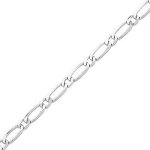 Mon premier bijou bracelet maille cheval alterne - or blanc 18ct