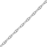 Mon premier bijou bracelet maille marine battue - or blanc 18ct Mon premier bijou bracelet maille marine battue - or blanc 18ct
