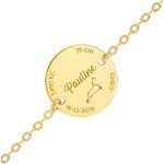 Mon premier bijou bracelet de naissance constellation - or jaune 9ct