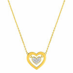 Mon premier bijou collier chaine coeur - diamant & or jaune 18ct Mon premier bijou collier chaine coeur - diamant & or jaune 18ct