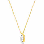 Mon premier bijou collier chaine pendentif bicolore - diamant & or blanc 18ct Mon premier bijou collier chaine pendentif bicolore - diamant & or blanc 18ct