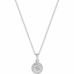 Mon premier bijou collier chaine & pendentif rond - diamant & or blanc 18ct Mon premier bijou collier chaine & pendentif rond - diamant & or blanc 18ct