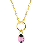 Mon premier bijou collier coccinelle rose - or jaune 9ct Mon premier bijou collier coccinelle rose - or jaune 9ct