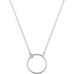 Mon premier bijou collier pendentif design cercle - diamant & or blanc 9ct Mon premier bijou collier pendentif design cercle - diamant & or blanc 9ct