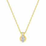 Mon premier bijou collier pendentif design - diamant & or jaune et blanc 9ct Mon premier bijou collier pendentif design - diamant & or jaune et blanc 9ct
