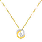 Mon premier bijou collier pendentif duo - diamant & or jaune et blanc 9ct Mon premier bijou collier pendentif duo - diamant & or jaune et blanc 9ct
