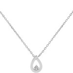 Mon premier bijou collier pendentif goutte - diamant & or blanc 9ct Mon premier bijou collier pendentif goutte - diamant & or blanc 9ct