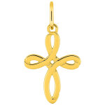 Mon premier bijou croix arrondie - or jaune 9ct