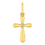 Mon premier bijou croix bombe - or jaune 18ct & diamant