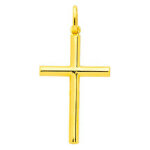 Mon premier bijou croix fil rond - or jaune 9ct