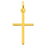 Mon premier bijou croix fine 21mm - or jaune 9ct