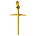 Mon premier bijou croix fine - or jaune 18ct