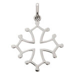 Mon premier bijou croix occitane ajourée - argent massif Mon premier bijou croix occitane ajourée - argent massif