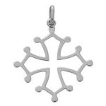 Mon premier bijou croix occitane - or blanc 18ct