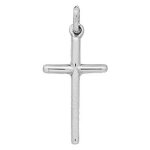 Mon premier bijou croix ronde 22mm - or blanc 18ct