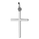 Mon premier bijou croix plate - or blanc 9ct Mon premier bijou croix plate - or blanc 9ct