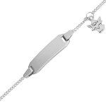 Mon premier bijou gourmette bb charms ange - argent massif