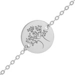 Mon premier bijou gourmette bb arbre de vie - or blanc 9ct