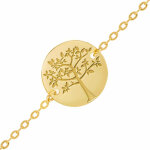 Mon premier bijou gourmette b�b� arbre de vie printanier - or jaune 18ct