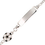 Mon premier bijou gourmette bb ballon de football - argent massif