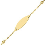Mon premier bijou gourmette bb boules - or jaune 9ct