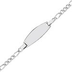 Mon premier bijou gourmette bb chane alterne - or blanc 18ct