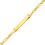 Mon premier bijou gourmette bb cheval altern triple - or jaune 18ct