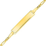Mon premier bijou gourmette bb cheval altern triple cisele - or jaune 9ct