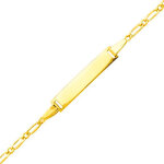 Mon premier bijou gourmette bb cheval alterne simple - or jaune 9ct
