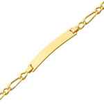 Mon premier bijou gourmette bb cheval alterne - or jaune 9ct