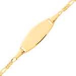 Mon premier bijou gourmette bb cheval alterne triple ovale - or jaune 9ct
