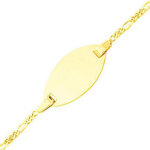 Mon premier bijou gourmette bb cheval triple - or jaune 18ct