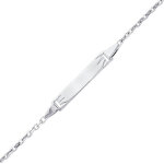 Mon premier bijou gourmette bébé ciselée - or blanc 18ct Mon premier bijou gourmette bébé ciselée - or blanc 18ct