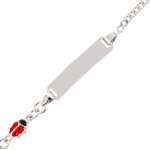 Mon premier bijou gourmette bb coccinelle - argent massif