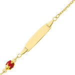 Mon premier bijou gourmette bébé coccinelle - or jaune 18ct Mon premier bijou gourmette bébé coccinelle - or jaune 18ct