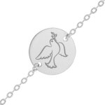 Mon premier bijou gourmette bb colombe - or blanc 18ct