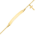 Mon premier bijou gourmette bébé croix charms - or jaune 9ct Mon premier bijou gourmette bébé croix charms - or jaune 9ct