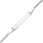 Mon premier bijou gourmette bb diamante - or blanc 9ct