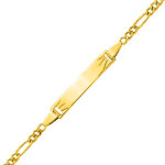 Mon premier bijou gourmette bb clatante cheval altern triple - or jaune 18ct