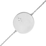 Mon premier bijou gourmette bb toile - diamant & or blanc 18ct