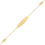 Mon premier bijou gourmette b�b� filigrane - or jaune 18ct