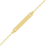 Mon premier bijou gourmette bb forat clair miroir - or jaune 18ct
