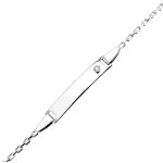 Mon premier bijou gourmette bb forat - diamant & or blanc 9ct