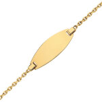 Mon premier bijou gourmette bb ovale forat - or jaune 18ct