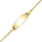 Mon premier bijou gourmette bb forat arrondi - or jaune 9ct