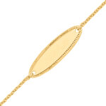 Mon premier bijou gourmette bb forat ovale - or jaune 9ct