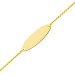 Mon premier bijou gourmette b�b� for�at ovale - or jaune 9ct